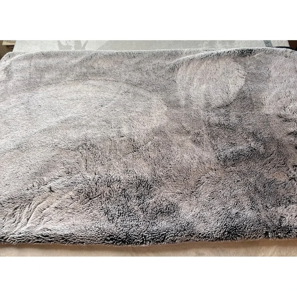 Mon Chateau Luxury Collection Luxe Faux Fur Throw Blanket 60X70 Slate